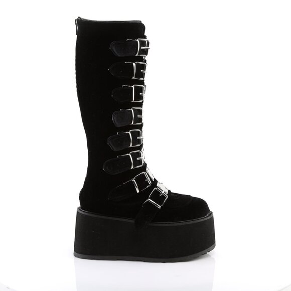 s-l400.jpg Demonia Damned-318 Black Velvet Platform Boots